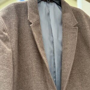 Tasso Elba Brown Blazer with Blue Lining Size XXL